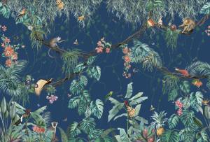 Бесшовные Eco обои Ortograf Miracle 33869 Wonderland blue Гладь ОЕ-Р2