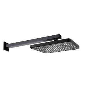 Верхний душ Aquatek AQ2081MB черный матовый, настенный, 305x205 мм