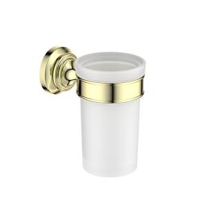 Стакан с держателем Aquatek Классик AQ4527PG полированное золото