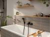 Смеситель для ванны с душем Hansgrohe Rebris E 72450670 черный матовый фото 2