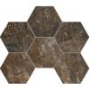 Мозаика Estima Bernini 67344 Mosaic/BR04_NS/25x28,5/Hexagon Hexagon Dark Brown неполированная 25x28.5