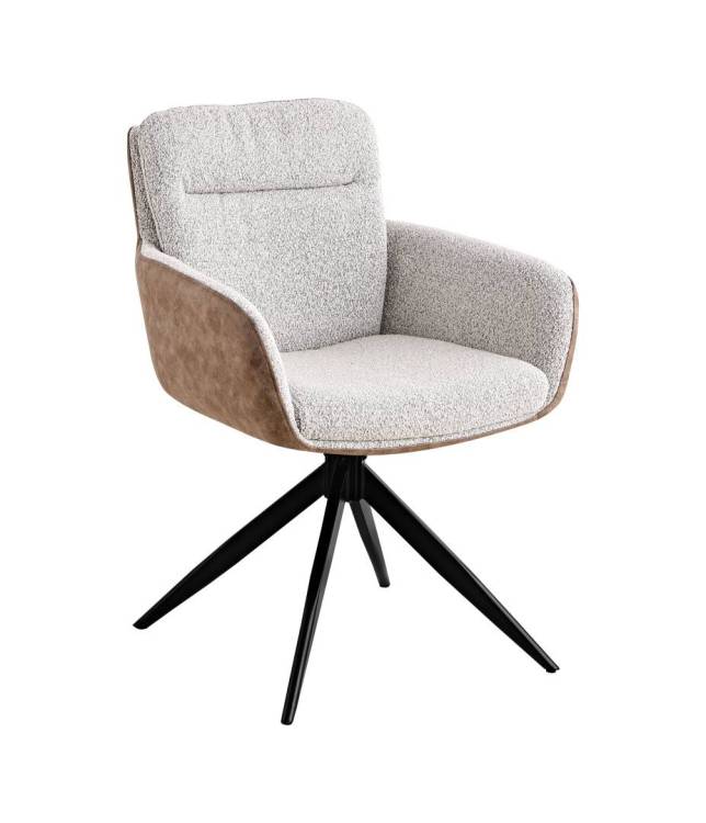 Стул Stool Group Waldo OS-2319K UF995-02mFUL005 светло-серый c бежевой экокожей