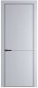 Межкомнатная дверь Profil Doors 16 PE полотно Лайт Грей, кромка алюминиевая с четырех сторон черная, алюминиевый молдинг 3мм 700x2000