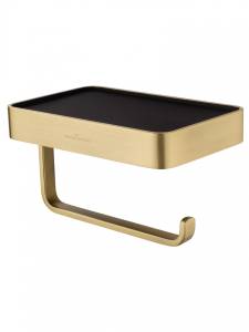 Держатель для туалетной бумаги Wonzon & Woghand WW-7236 с полкой, бронза