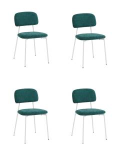 Набор из 4 стульев Stool Group Chao 3277-ST-4 CD2302-21 d-green w.l X4 темно-зеленый белые ножки