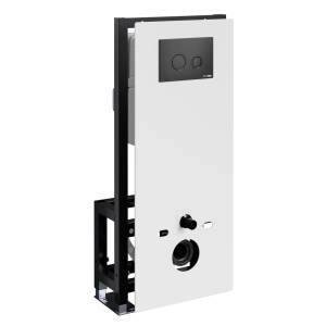 Система инсталляции для унитазов Wasserkraft Glan 66TLT.010.ME.WH.MB01 клавиша черный матовый
