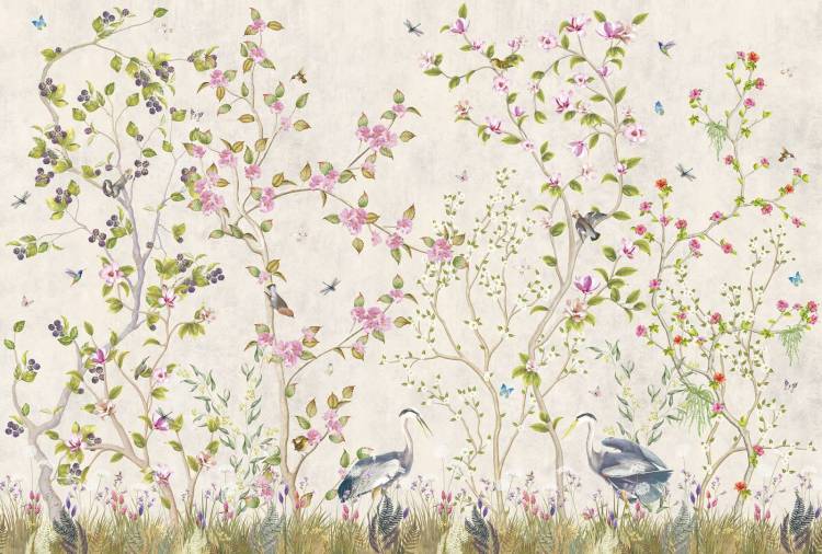 Фреска Ortograf Chinoiserie 33942 Summer carnival beige Филиграна FM-F