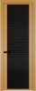 Межкомнатная дверь Profil Doors 2 AGP цвет профиля Золото, стекло безопасное 6 мм мору черный 800x2000