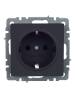 Розетка 1-местная с заземлением IEK Brite BR-R11-16-K53 графит фото 6