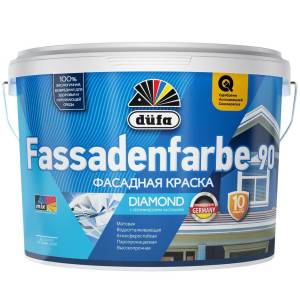 Краска фасадная водно-дисперсионная Dufa Fassadenfarbe RD90 матовая белая 2.5 л