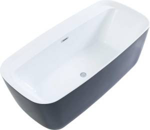 Акриловая ванна Aquanet Family Fine 170x78 95778 Gloss Finish (панель Black matte)