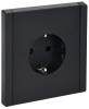 Розетка 1-местная с заземлением и шторками IEK Forte&Piano FP-R14-16-K02 черный