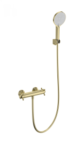 Смеситель для душа Wonzon & Woghand WW-B2048-A-BG с термостатом, брашированное золото