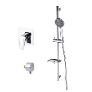 Душевой комплект Aquatek Вега AQ1076CR Смеситель для душа + Шланговое подсоединение + Душевой гарнитур