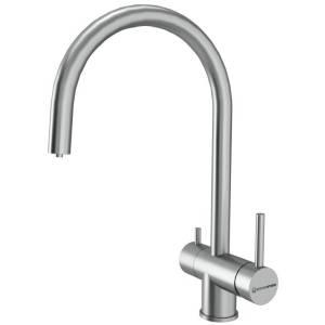 Смеситель для кухни Kuchenstern Drim-F 402SS40 нержавеющая сталь