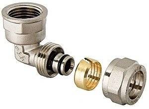 Угольник обжимной VALTEC с переходом на вн. р. 20х3/4, VTm.352.N.002005
