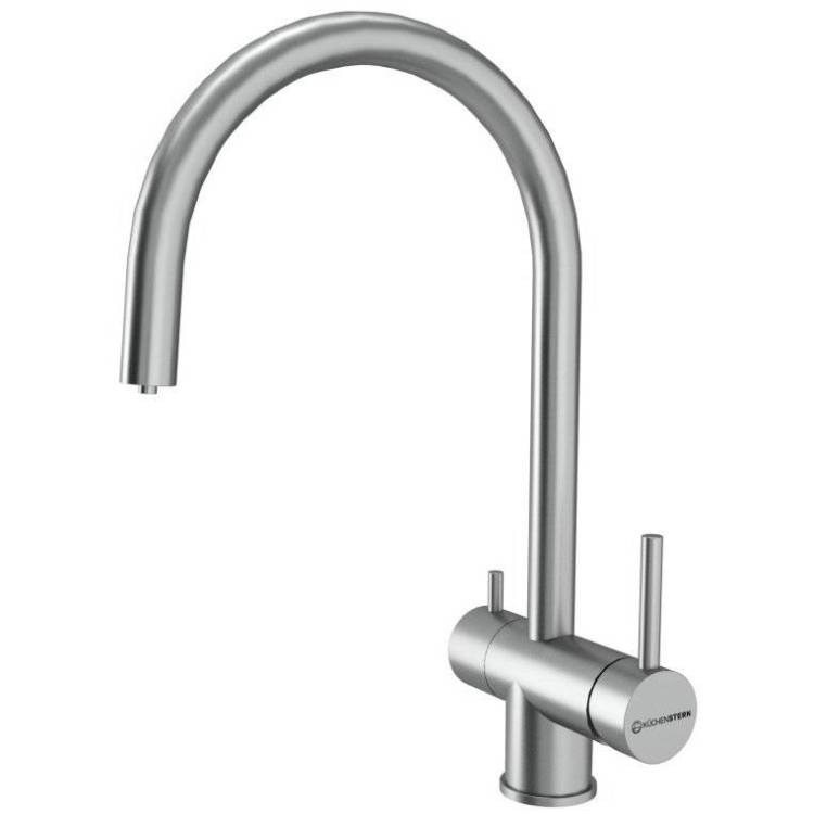 Смеситель для кухни Kuchenstern Drim-F 402SS40 нержавеющая сталь