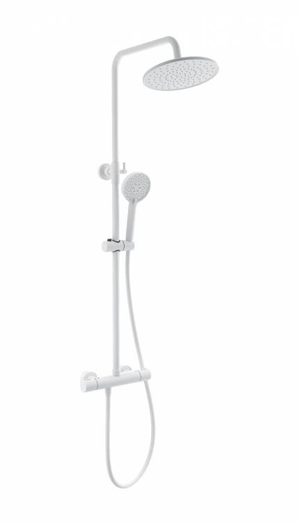 Душевая стойка Wonzon & Woghand WW-B3047-A-MW с термостатом, белый