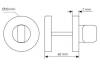 Завертка сантехническая Morelli LUX-WC-R5 BIA белый толщина розетки - 7мм фото 2
