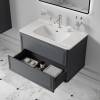 Тумба с раковиной Iddis Oxford Neo OXN80D0i95K подвесная, 80 см, темно-серый фото 16