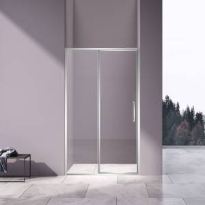 Душевая дверь в нишу Vincea Slim VDP-4SL120CL профиль хром, стекло прозрачное, 120x195
