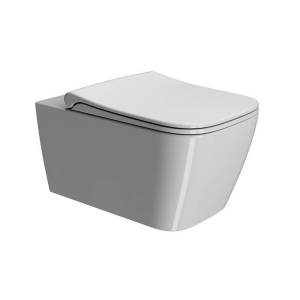 Унитаз подвесной GSI Nubes 961511 безободковый, с крышкой-сиденьем микролифт