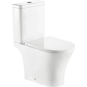 Унитаз-компакт SantiLine SL-5010 безободковый, с крышкой-сиденьем микролифт