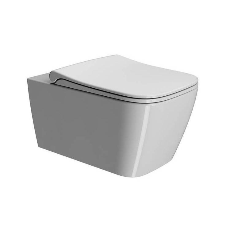 Унитаз подвесной GSI Nubes 961511 безободковый, с крышкой-сиденьем микролифт