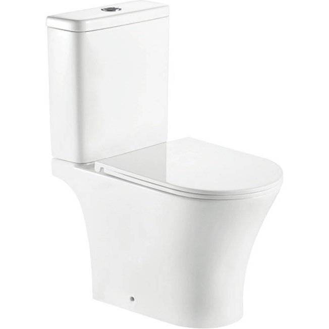 Унитаз-компакт SantiLine SL-5010 безободковый, с крышкой-сиденьем микролифт