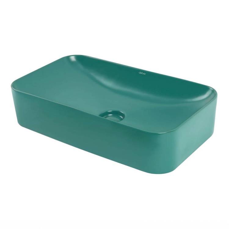 Раковина Abber Rechteck AC2204MBG 60 см, зеленая матовая
