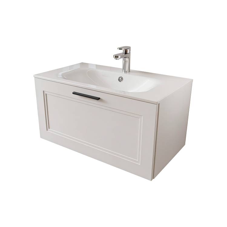 Тумба с раковиной Terminus Classik CLA10801900301O белый, 80x38