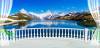 3D Фотообои Artegrafico «Вид с балкона террасы на горы» TER014 акварель