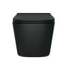 Унитаз подвесной Watersense Eva Pro Vortex Black W00789 безободковый, сиденье микролифт, черный матовый фото 3