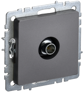 ТВ-розетка оконечная IEK Brite BR-A10-O-K46 сталь