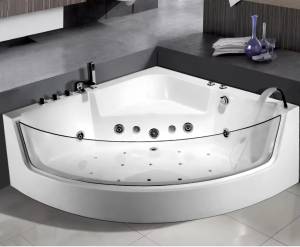 Акриловая ванна Cerutti Spa C-401A гидромассажная, белая, 150x150
