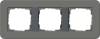 Рамка 3-постовая Gira E3 темно-серый/антрацит 0213423