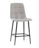Стул полубарный Stool Group Одди AV 406N-Csil-08(PP) светло-серый, велюр