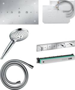 Душевой комплект Hansgrohe Raindance Rainmaker 680/460 (3 jet) 28418000 + 26530000 + 28272000 + 15357000