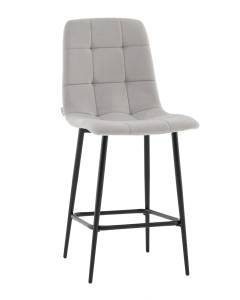 Стул полубарный Stool Group Одди AV 406N-Csil-08(PP) светло-серый, велюр