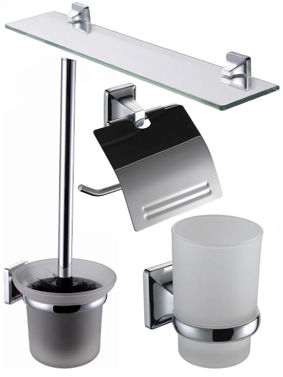 Набор аксессуаров для ванной Bath Plus Prime SET4 PR-9900-4 хром
