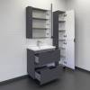 Тумба с раковиной Comforty Лима-70Н2 00-00019179 напольная, антрацит фото 5