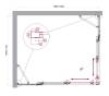 Душевой уголок BelBagno LUCE-AH-22-130/110-C-Cr профиль хром, стекло прозрачное, 130x110x195 фото 2