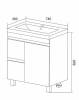 Тумба под раковину 1MarKa Cube У79532 74.6 см, белый фото 9