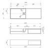 Раковина Vincea Solid Surface VWB-6S112MW из искусственного камня, 1200x400x200, подвесная, цвет белый матовый фото 5