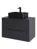 Тумба с раковиной Orange Line Li-80TugMDF+B01-475MB графит матовый, 80.5 см
