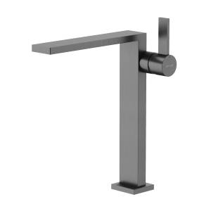 Смеситель для раковины Sancos Linn SC9020GG высокий, вороненая сталь