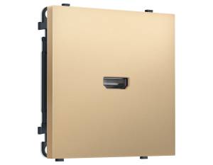 Комплект механизма розетки HDMI 2.1 Ambrella Volt Sigma MS894030 золото мягкое касание