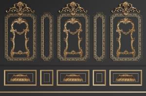 3D Фотообои Artegrafico «Стена в классическом стиле» DR-021 канвас