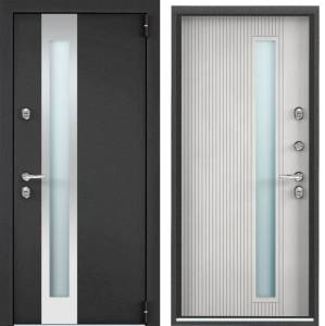 Входная стальная дверь Torex SNEGIR PRO-C MP 2680956 Темно-серый букле графит/ПВХ Бетон известковый 2000x880