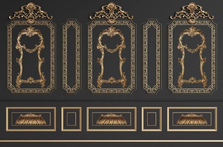 3D Фотообои Artegrafico «Стена в классическом стиле» DR-021 канвас